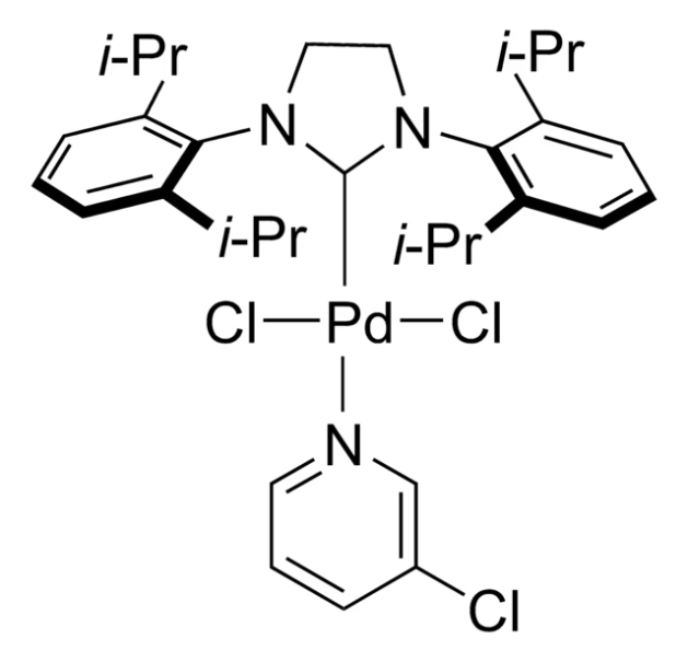 DICHLORO-[1,3-BIS(DIISOPROPYLPHENYL)-2-IMIDAZOLIDINYLIDENE]-(3-CHLOROPYRIDYL)PALLADIUM(II) structure, CAS 927706-57-8