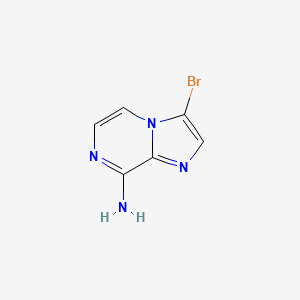 3-BROMOIMIDAZO[1,2-A]PYRAZIN-8-AMINE structure, CAS 117718-92-0