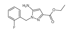ethyl 5-aMino-1-(2-fluorobenzyl)-1H-pyrazole-3-carboxylate structure, CAS 256504-39-9