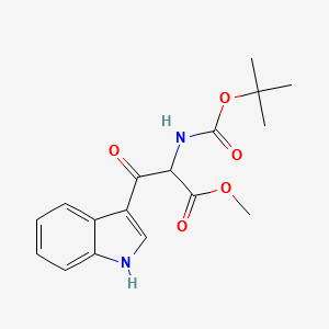 Tryptophan, N-[(1,1-dimethylethoxy)carbonyl]-β-oxo-, methyl ester structure, CAS 1357913-58-6