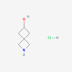 2-Azaspiro[3.3]heptan-6-ol hydrochloride structure, CAS 1630907-10-6