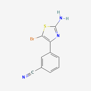 3-(2-amino-5-bromo-4-thiazolyl)benzonitrile structure, CAS 1391980-09-8