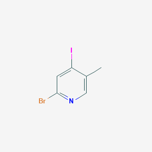 Pyridine, 2-bromo-4-iodo-5-methyl- structure, CAS 1227577-26-5