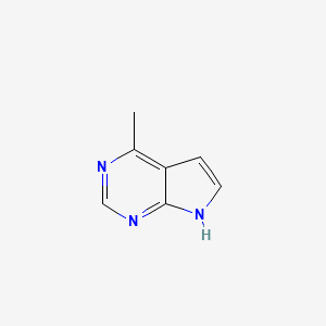 4-Methyl-7H-pyrrolo[2,3-d]pyrimidine structure, CAS 945950-37-8