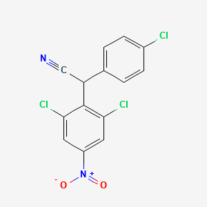 2,6-Dichloro-α-(4-chlorophenyl)-4-nitrobenzeneacetonitrile structure, CAS 103317-59-5