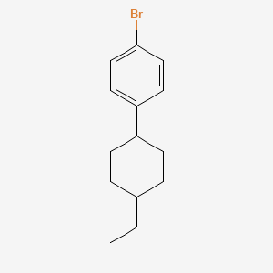 4-trans-Ethylcyclohexylbromobenzene structure, CAS 91538-82-8