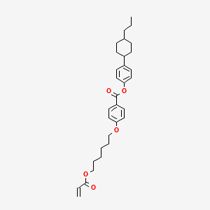 4-(6-Acryloyloxyhexyloxy)-benzoesure (4-(trans-4-propylcyclohexyl)-phenylester) structure, CAS 182311-45-1