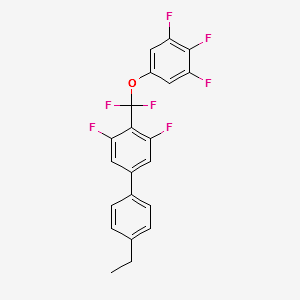 2-[difluoro-(3,4,5-trifluorophenoxy)Methyl]-5-(4-ethylphenyl)-1,3-difluoro-benzene structure, CAS 303186-19-8