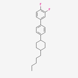 4''-(TRANS-4-PENTYLCYCLOHEXYL)-3,4-DIFLUOROBIPHENYL structure, CAS 134412-17-2