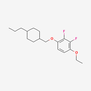 1-Ethoxy-2,3-difluoro-4-[(trans-4-propylcyclohexyl)methoxy]benzene structure, CAS 875468-59-0