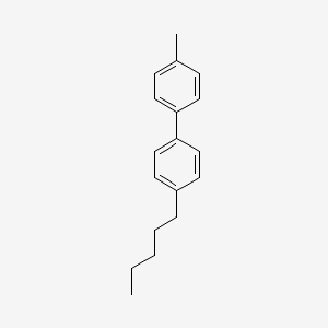 4-methyl-4'-pentyl-1,1'-biphenyl structure, CAS 64835-63-8