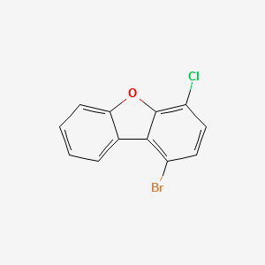 Dibenzofuran, 1-bromo-4-chloro- structure, CAS 2252237-87-7