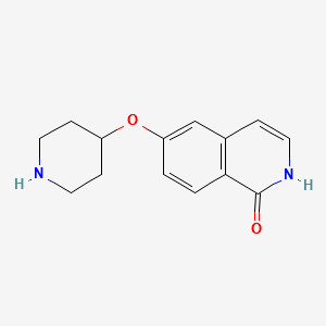 6-(piperidin-4-yloxy)isoquinolin-1(2H)-one structure, CAS 923359-38-0