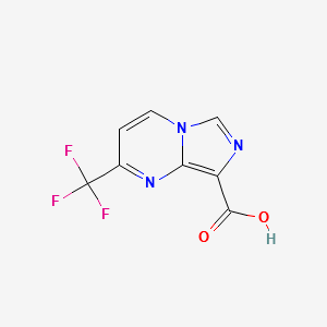 2-(Trifluoromethyl)imidazo[1,5-A]pyrimidine-8-carboxylic acid structure, CAS 2102411-09-4
