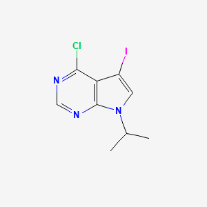 4-chloro-5-iodo-7-isopropyl-7H-pyrrolo[2,3-d]pyrimidine structure, CAS 213744-81-1