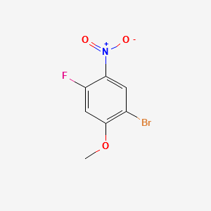 1-bromo-4-fluoro-2-methoxy-5-nitrobenzene structure, CAS 935288-20-3