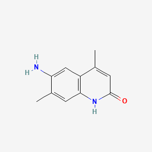 6-AMINO-4,7-DIMETHYLQUINOLIN-2-OL structure, CAS 857782-02-6