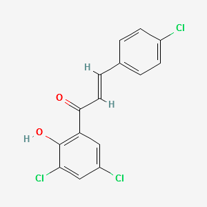 2'-Hydroxy-3',5',4-trichloro chalcone structure, CAS 126267-45-6