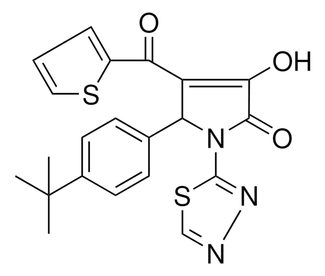 5-(4-TERT-BUTYLBENZYLTHIO)-2-(3-CHLOROBENZYLTHIO)-1,3,4-THIADIAZOLE structure, CAS 353254-78-1