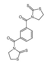 3,3'-(1,3-Phenylenedicarbonyl)bis-2-thiazolidinethione structure, CAS 77929-24-9