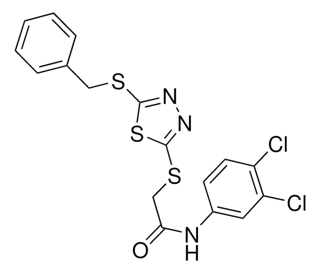 2-[5-(3-CHLOROBENZYLTHIO)-1,3,4-THIADIAZOL-2-YLTHIO]-N-(3,4-DICHLOROPHENYL)ACETAMIDE structure, CAS 353254-79-2
