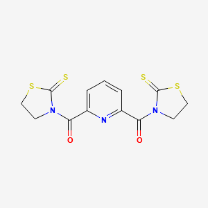 3,3'-(2,6-Pyridinediyldicarbonyl)bis-2-thiazolidinethione structure, CAS 156458-78-5