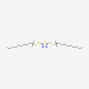 2,5-bis(tert-dodecyldithio)-1,3,4-thiadiazole structure, CAS 59656-20-1