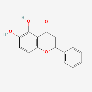 5,6-Dihydroxy flavone structure, CAS 6665-66-3