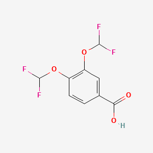 Benzoic acid, 3,4-bis(difluoroMethoxy)- structure, CAS 162401-60-7