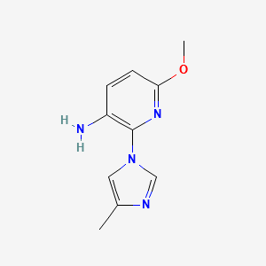 6-METHOXY-2-(4-METHYL-1H-IMIDAZOL-1-YL)-3-PYRIDINAMINE structure, CAS 1156499-28-3