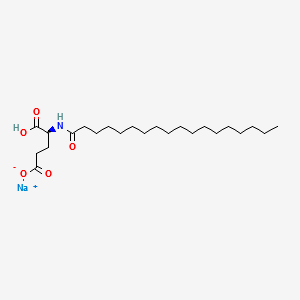 Sodium steoryl glutamate structure, CAS 38517-23-6