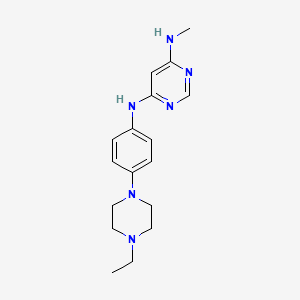N4-(4-(4-ethylpiperazin-1-yl)phenyl)-N6- MethylpyriMidine-4,6-diaMine structure, CAS 872511-35-8