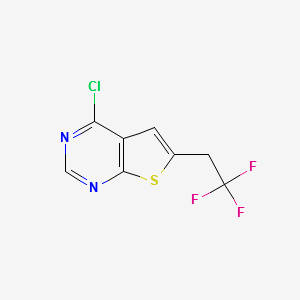 4-chloro-6-(2,2,2-trifluoroethyl)-Thieno[2,3-d]pyrimidine structure, CAS 1628317-85-0