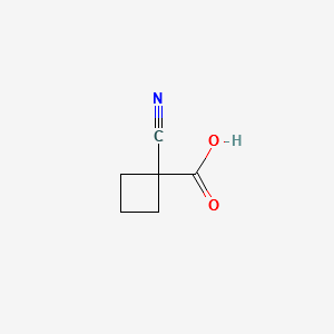 1-cyanocyclobutanecarboxylic acid structure, CAS 30491-91-9