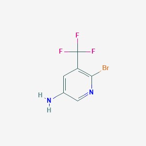 6-broMo-5-(trifluoroMethyl)pyridin-3-aMine structure, CAS 1642844-33-4