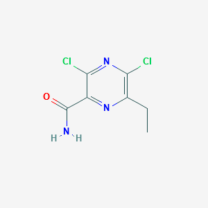 3,5-Dichloro-6-ethylpyrazinecarboxamide structure, CAS 313340-08-8