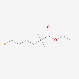 ethyl 6-bromo-2,2-dimethylhexanoate structure, CAS 78712-62-6