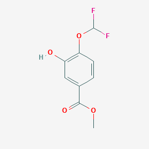 Methyl 4-(difluoroMethoxy)-3-hydroxybenzoate structure, CAS 1159429-52-3