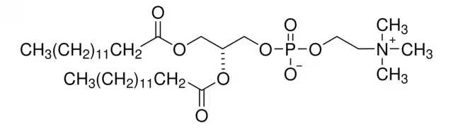 1,2-DIMYRISTOYL-RAC-GLYCERO-3-PHOSPHOCHOLINE structure, CAS 18656-38-7