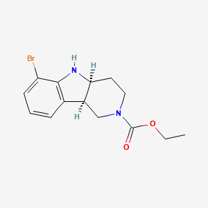 ethyl(4aS,9bR)-6-bromo-1,3,4,4a,5,9b-hexahydro-2H-pyrido[4,3-b]indole-2-carboxylate structure, CAS 1059630-08-8