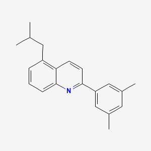 2-(3,5-DiMethyl-phenyl)-5-isobutyl-quinoline structure, CAS 1404491-67-3