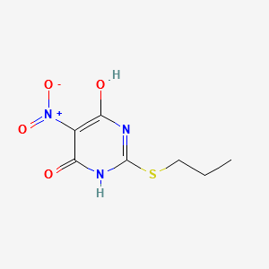 5-nitro-2-(propylthio)pyriMdine-4,6-diol structure, CAS 145783-13-7