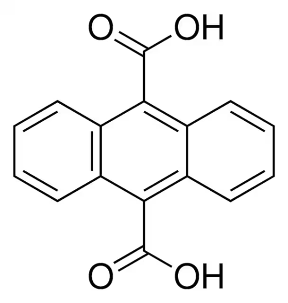 anthracene-9,10-dicarboxylic acid structure, CAS 73016-08-7