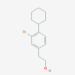 2-(3-bromo-4-cyclohexylphenyl)ethanol structure, CAS 2A-1191087