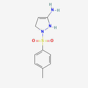 2,5-dihydro-1-[(p-tolyl)sulphonyl]-1H-pyrazol-3-amine structure, CAS 1018-36-6