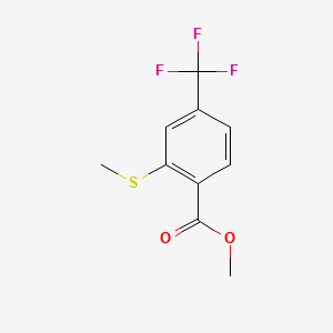 2-Methylthio-4-trifluoroMethylbenzoic Acid Methyl Ester structure, CAS 192805-69-9