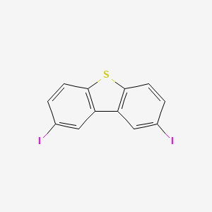 2,8-Diiododibenzothiophene structure, CAS 105404-91-9