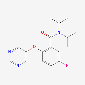 5-fluoro--N,N-diisopropyl-2-（pyrimidin-5-yloxy）benzamide structure, CAS 2169919-95-1