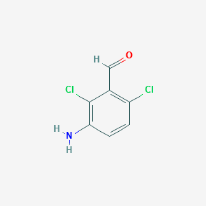 3-Amino-2,6-dichloro-benzaldehyde structure, CAS 860725-31-1