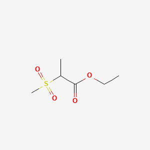 Ethyl 2-methylsulfonylpropanoate structure, CAS 73017-82-0